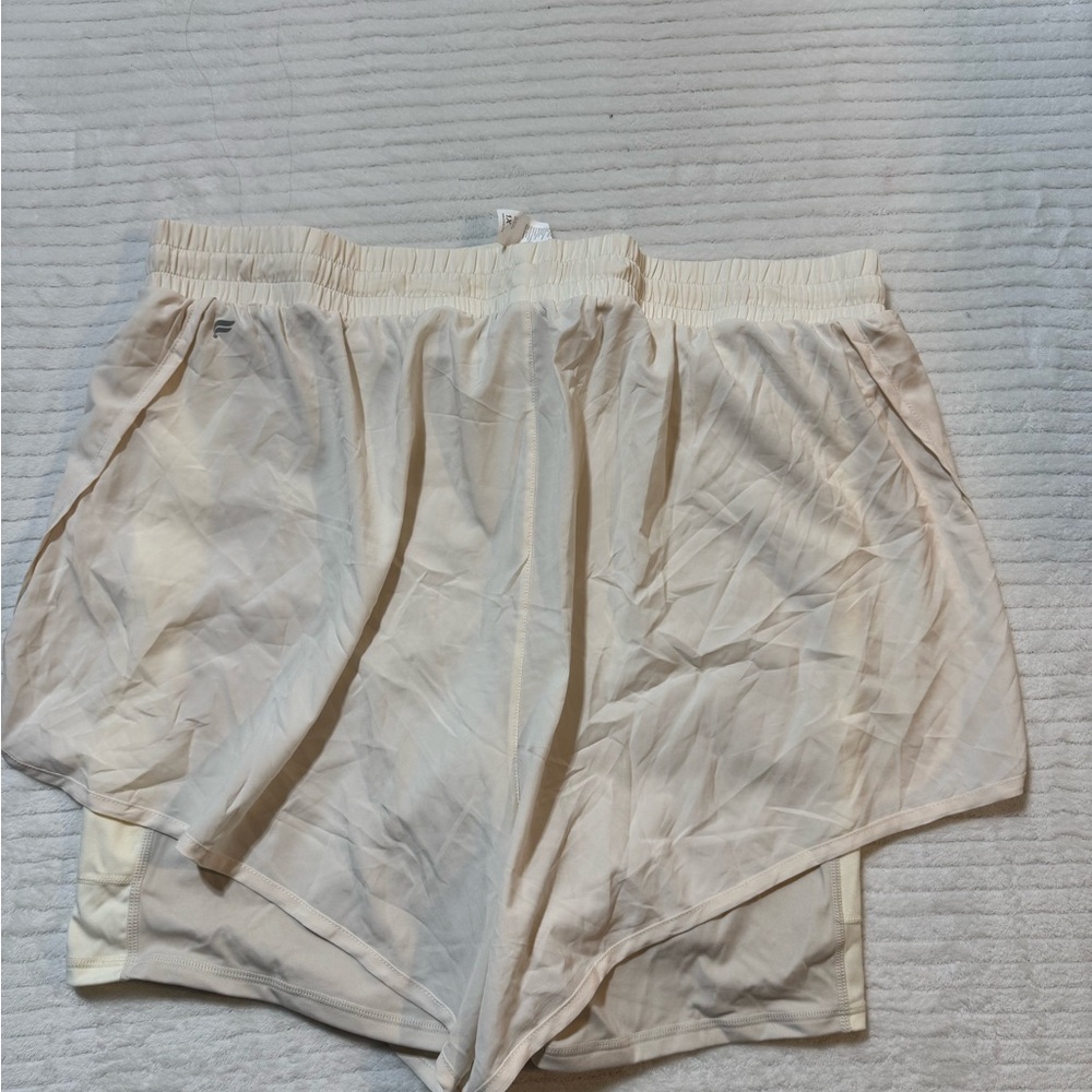 Fabletics Women's White Athletic Shorts - Picture 4 of 6